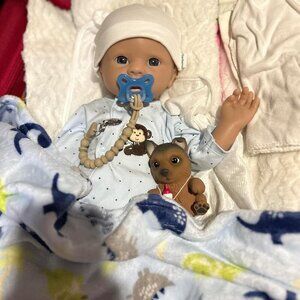 🆕20 inch Full Body Silicone Baby Dolls Boy Open Eyes Baby Stress-Relief Toy